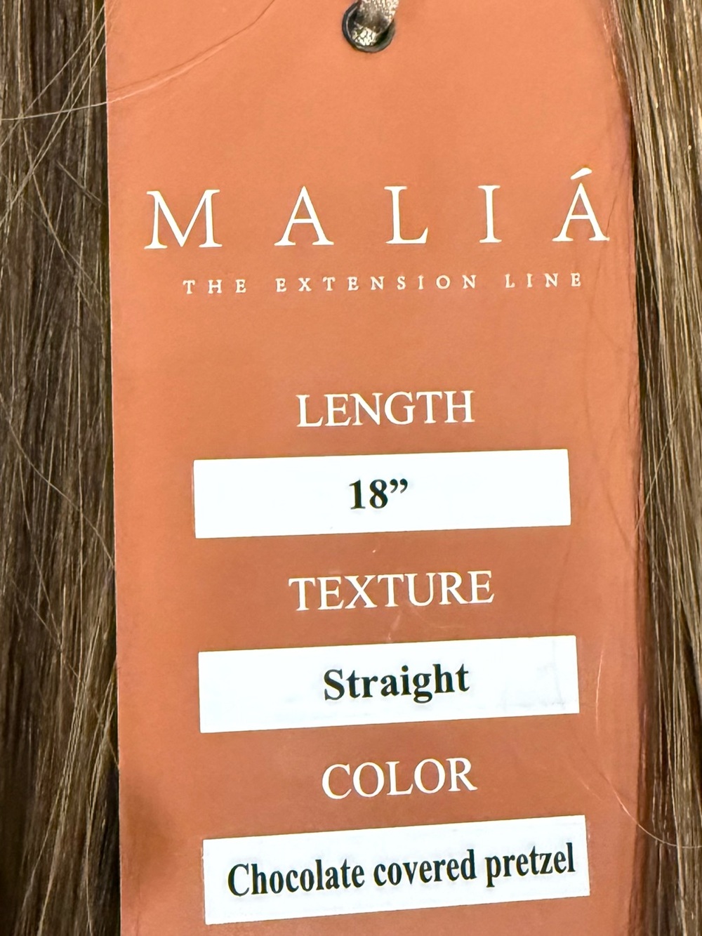 Maliá 18" Straight Hair Tape-In Extension - Chocolate Covered Pretzel